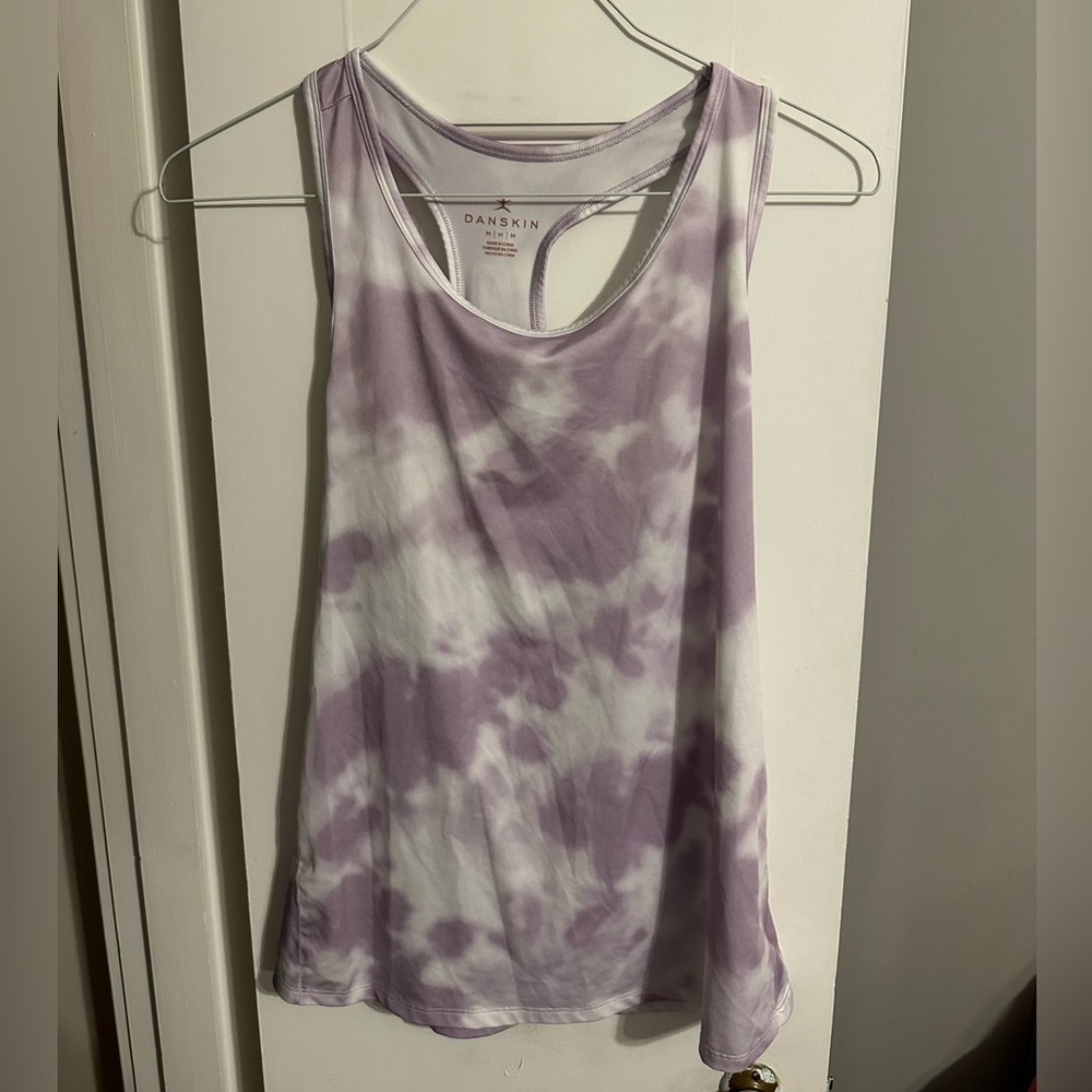 Danskin Lavender Tie-Dye Tank Top
